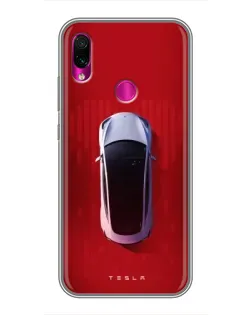 Чохол для Xiaomi Redmi Note 7 з картинкою «Tesla Top View»
