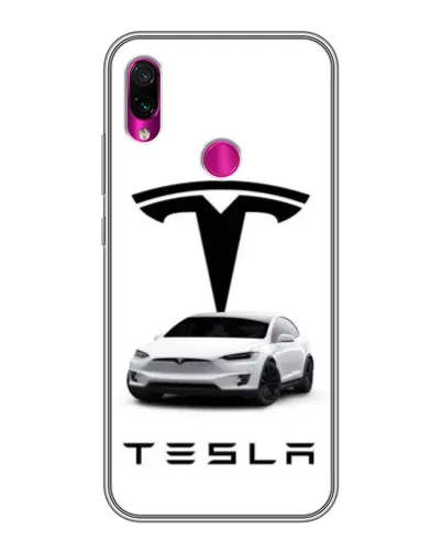 Чохол для Xiaomi Redmi Note 7 з картинкою «Tesla White Style» Чохол для Xiaomi Redmi Note 7 з картинкою «Tesla White Style»