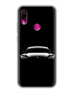 Чохол для Xiaomi Redmi Note 7 з картинкою «Фари Tesla Night»