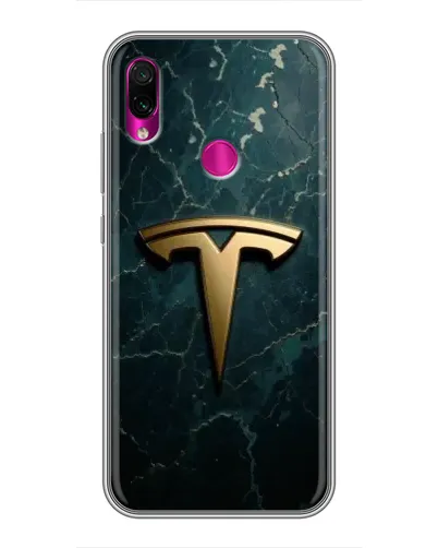 Чохол для Xiaomi Redmi Note 7 з картинкою «Мармурова Tesla Gold» Чохол для Xiaomi Redmi Note 7 з картинкою «Мармурова Tesla Gold»