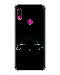 Чехол для Xiaomi Redmi Note 7 с картинкой «Mercedes — силуэт авто» Чехол для Xiaomi Redmi Note 7 с картинкой «Mercedes — силуэт авто»