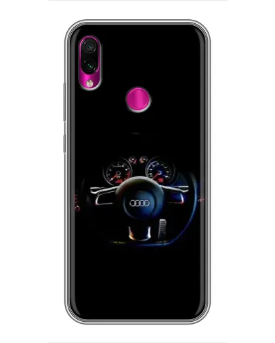 Чохол для Xiaomi Redmi Note 7 з картинкою «Салон Audi — кермо»