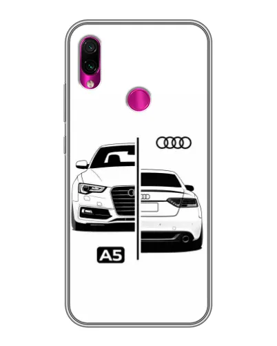 Чохол для Xiaomi Redmi Note 7 з картинкою «Audi — контрастний дизайн»