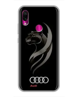 Чохол для Xiaomi Redmi Note 7 з картинкою «Графіка — пантера та Audi»
