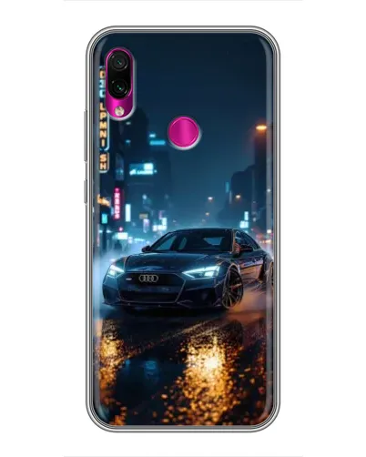 Чохол для Xiaomi Redmi Note 7 з картинкою «Нічне місто та Audi»
