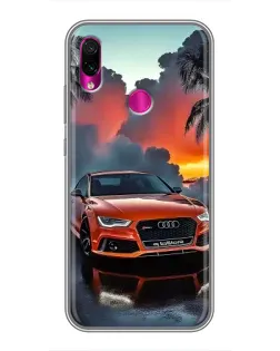 Чохол для Xiaomi Redmi Note 7 з картинкою «Audi — захід сонця»