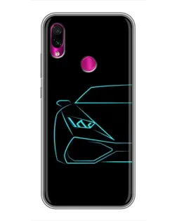 Чохол для Xiaomi Redmi Note 7 з картинкою «Блакитний силует Lamborghini» Чохол для Xiaomi Redmi Note 7 з картинкою «Блакитний силует Lamborghini»