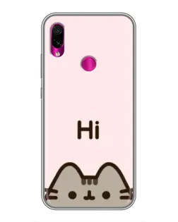 Чехол для Xiaomi Redmi Note 7 с картинкой «Пушин говорит Hi» Чехол для Xiaomi Redmi Note 7 с картинкой «Пушин говорит Hi»