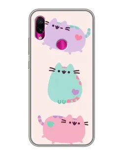 Чехол для Xiaomi Redmi Note 7 с картинкой «Pusheen трио» Чехол для Xiaomi Redmi Note 7 с картинкой «Pusheen трио»