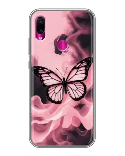 Чехол для Xiaomi Redmi Note 7 с картинкой «Бабочка в дыму»
