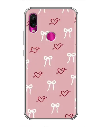Чехол для Xiaomi Redmi Note 7 с картинкой «Сердца и банты» Чехол для Xiaomi Redmi Note 7 с картинкой «Сердца и банты»