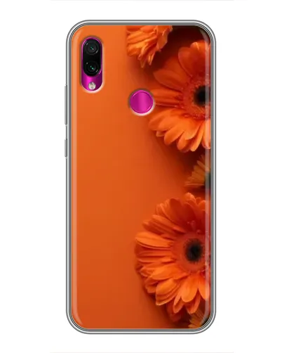 Чехол для Xiaomi Redmi Note 7 с картинкой «Оранжевые герберы»