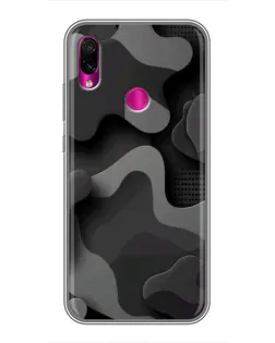 Чохол для Xiaomi Redmi Note 7 з картинкою «Темний абстрактний камуфляж»