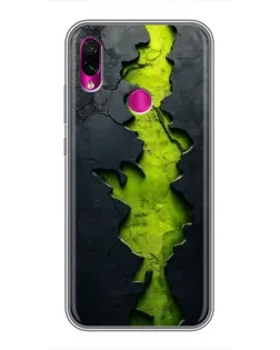 Чохол для Xiaomi Redmi Note 7 з картинкою «Салатовий розлом скелі»