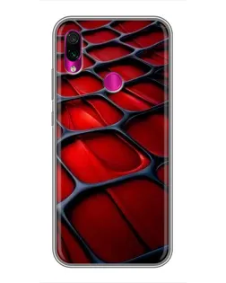 Чохол для Xiaomi Redmi Note 7 з картинкою «Червона глянцева сітка»