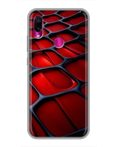 Чохол для Xiaomi Redmi Note 7 з картинкою «Червона глянцева сітка»
