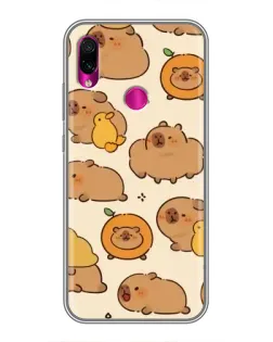 Чехол для Xiaomi Redmi Note 7 с картинкой «Капибары с апельсинами» Чехол для Xiaomi Redmi Note 7 с картинкой «Капибары с апельсинами»