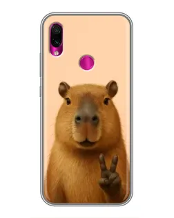 Чехол для Xiaomi Redmi Note 7 с картинкой «Капибара виктория» Чехол для Xiaomi Redmi Note 7 с картинкой «Капибара виктория»
