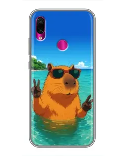 Чехол для Xiaomi Redmi Note 7 с картинкой «Морская капибара» Чехол для Xiaomi Redmi Note 7 с картинкой «Морская капибара»