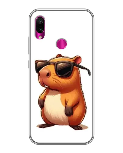 Чехол для Xiaomi Redmi Note 7 с картинкой «Капибара в очках»