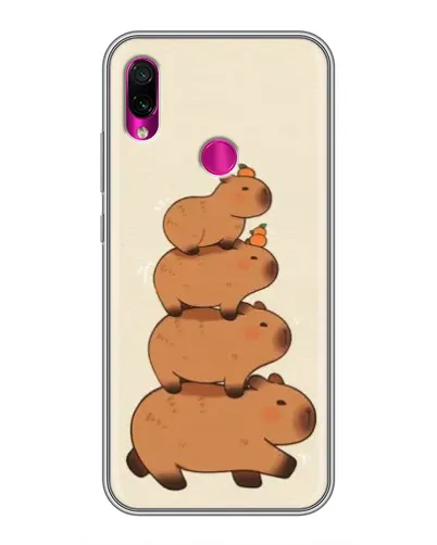 Чехол для Xiaomi Redmi Note 7 с картинкой «Башня из капибар»