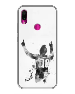 Чехол для Xiaomi Redmi Note 7 с картинкой «Черно-белый силуэт Месси» Чехол для Xiaomi Redmi Note 7 с картинкой «Черно-белый силуэт Месси»