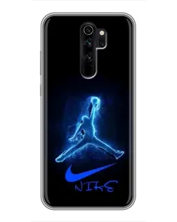 Чехол для Xiaomi Redmi Note 8 Pro с картинкой «Jordan Neon Blue»