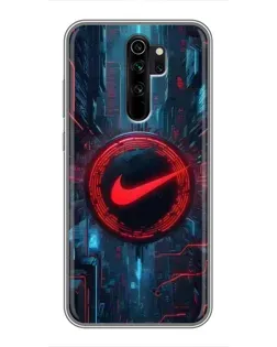 Чехол для Xiaomi Redmi Note 8 Pro с картинкой «Техногенный стиль Nike»
