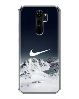 Чехол для Xiaomi Redmi Note 8 Pro с картинкой «Nike — зимние горы»
