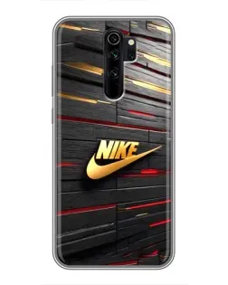 Чехол для Xiaomi Redmi Note 8 Pro с картинкой «Золотой Nike на металле»