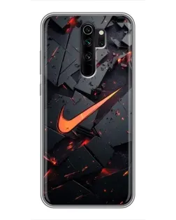 Чехол для Xiaomi Redmi Note 8 Pro с картинкой «Nike — эффект разломов»