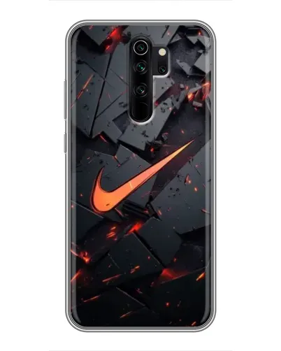 Чехол для Xiaomi Redmi Note 8 Pro с картинкой «Nike — эффект разломов»