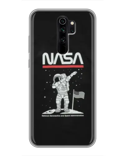 Чехол для Xiaomi Redmi Note 8 Pro с картинкой «NASA — шагаем по Луне»