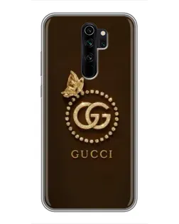 Чехол для Xiaomi Redmi Note 8 Pro с картинкой «Gucci — золотая бабочка» Чехол для Xiaomi Redmi Note 8 Pro с картинкой «Gucci — золотая бабочка»
