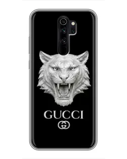 Чехол для Xiaomi Redmi Note 8 Pro с картинкой «Gucci — серебряный лев» Чехол для Xiaomi Redmi Note 8 Pro с картинкой «Gucci — серебряный лев»