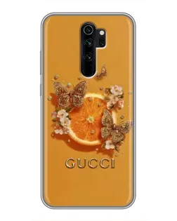 Чехол для Xiaomi Redmi Note 8 Pro с картинкой «Gucci — золотые бабочки» Чехол для Xiaomi Redmi Note 8 Pro с картинкой «Gucci — золотые бабочки»