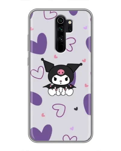 Чехол для Xiaomi Redmi Note 8 Pro с картинкой «Kuromi и лавандовые сердца»