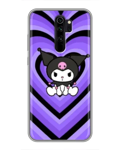 Чехол для Xiaomi Redmi Note 8 Pro с картинкой «Kuromi и фиолетовые сердца»