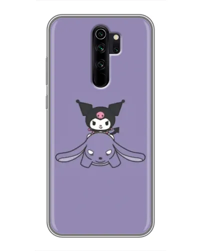 Чехол для Xiaomi Redmi Note 8 Pro с картинкой «Kuromi на лиловом фоне»