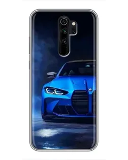 Чохол для Xiaomi Redmi Note 8 Pro з картинкою «Блакитна BMW M4»