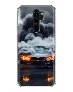 Чохол для Xiaomi Redmi Note 8 Pro з картинкою «BMW у диму»