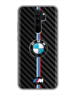 Чохол для Xiaomi Redmi Note 8 Pro з картинкою «Емблема BMW та карбон»