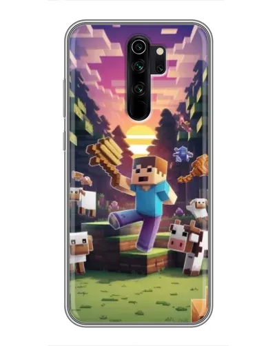 Чехол для Xiaomi Redmi Note 8 Pro с картинкой «Стив на ферме»