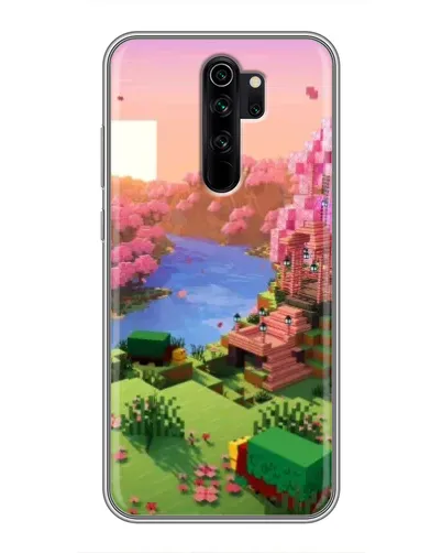 Чехол для Xiaomi Redmi Note 8 Pro с картинкой «Розовое дерево Minecraft»