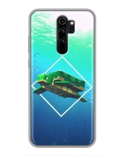 Чохол для Xiaomi Redmi Note 8 Pro з картинкою «Черепаха Minecraft»