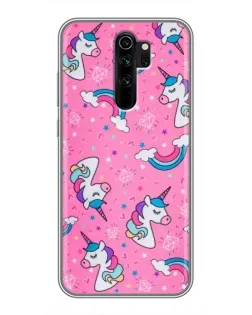Чехол для Xiaomi Redmi Note 8 Pro с картинкой «Unicorn паттерн розовый»