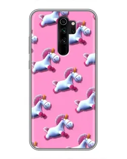 Чехол для Xiaomi Redmi Note 8 Pro с картинкой «Единороги на розовом»