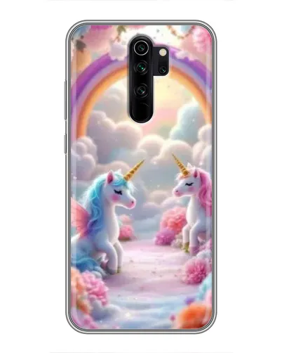 Чехол для Xiaomi Redmi Note 8 Pro с картинкой «Радуга и единороги»