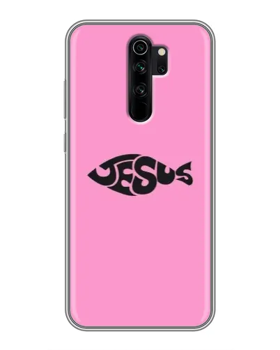 Чехол для Xiaomi Redmi Note 8 Pro с картинкой «Розовый символ Jesus» Чехол для Xiaomi Redmi Note 8 Pro с картинкой «Розовый символ Jesus»