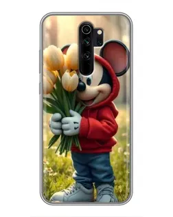 Чехол для Xiaomi Redmi Note 8 Pro с картинкой «Микки с тюльпанами» Чехол для Xiaomi Redmi Note 8 Pro с картинкой «Микки с тюльпанами»